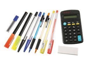 Büro set rechner mit kulis - büro,