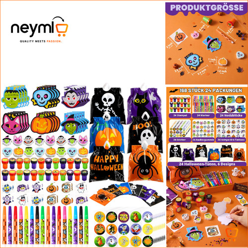 Halloween schreibwaren set 168 - set,